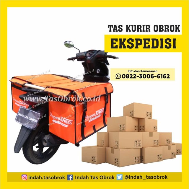 Tas kurir ekspedisi, saddle bag untuk paket dan tumpukan barang, tas pos motor